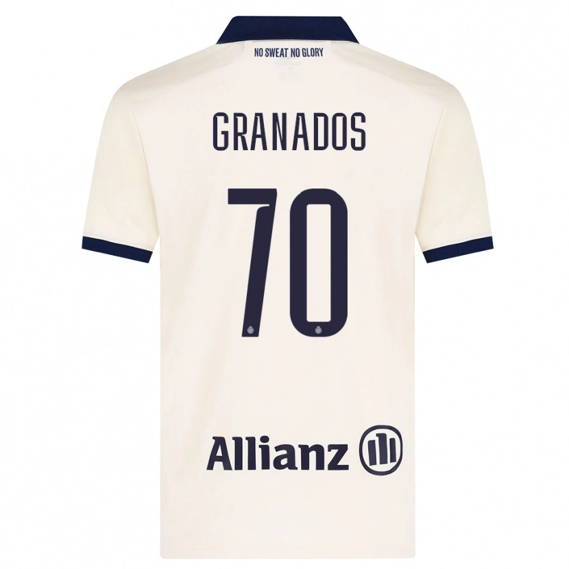 Danxen Dames Alejandro Granados #70 Beige Zwart Uitshirt Uittenue 2026/27 T-Shirt