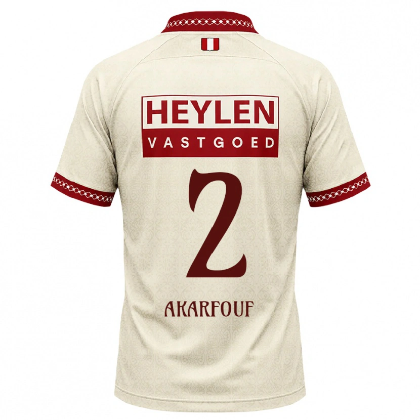 Danxen Dames Hamza Akarfouf #2 Beige Rood Uitshirt Uittenue 2026/27 T-Shirt