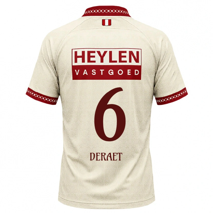 Danxen Dames Xavi Deraet #6 Beige Rood Uitshirt Uittenue 2026/27 T-Shirt