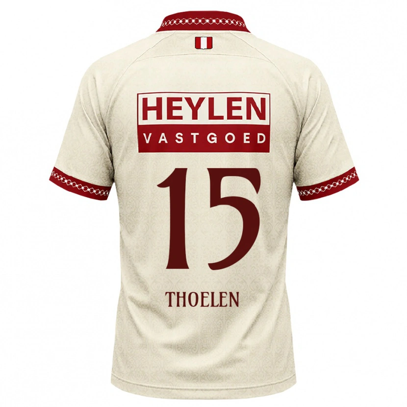 Danxen Dames Yannick Thoelen #15 Beige Rood Uitshirt Uittenue 2026/27 T-Shirt