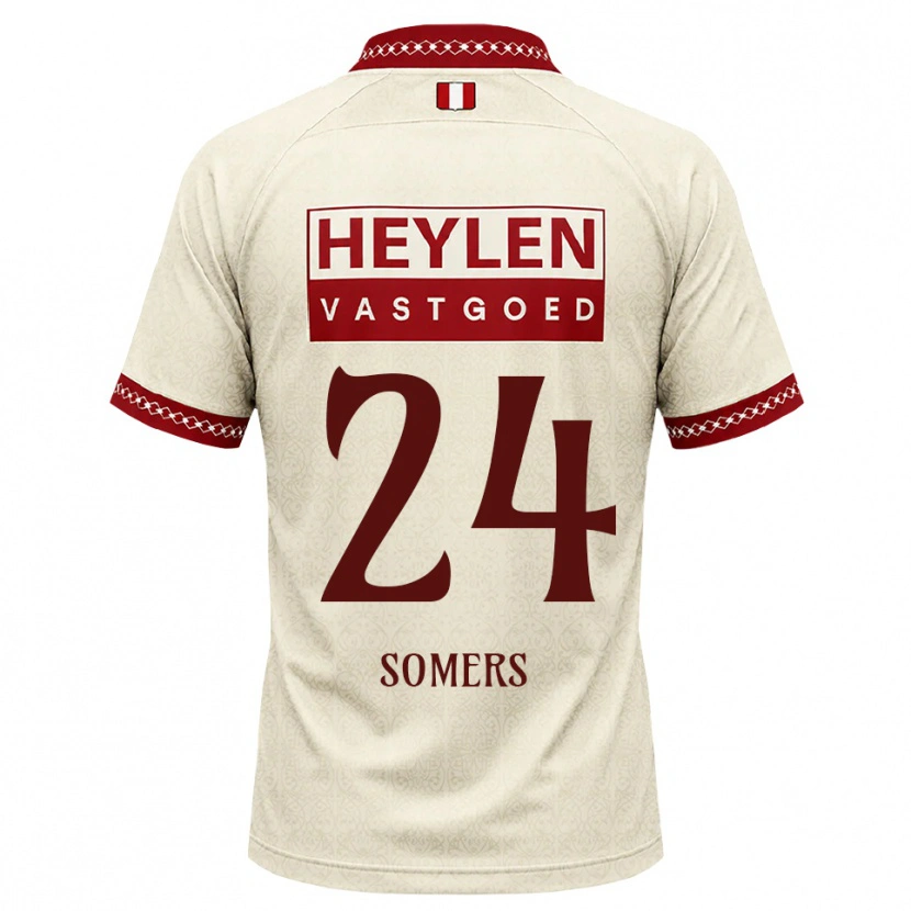 Danxen Dames Thibo Somers #24 Beige Rood Uitshirt Uittenue 2026/27 T-Shirt