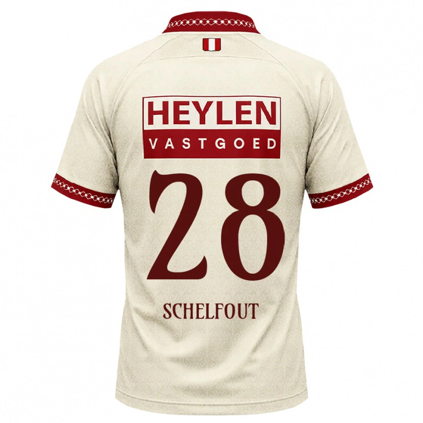 Danxen Dames Luca Schelfhout #28 Beige Rood Uitshirt Uittenue 2026/27 T-Shirt