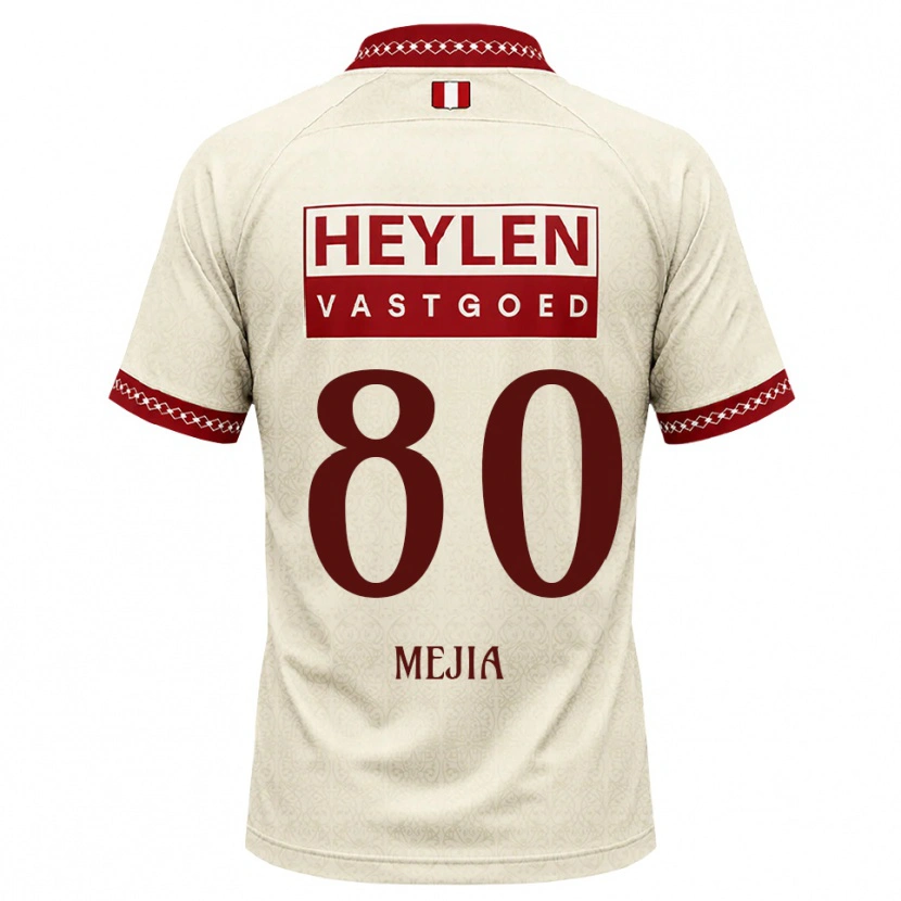 Danxen Dames Carlos Mejia #80 Beige Rood Uitshirt Uittenue 2026/27 T-Shirt