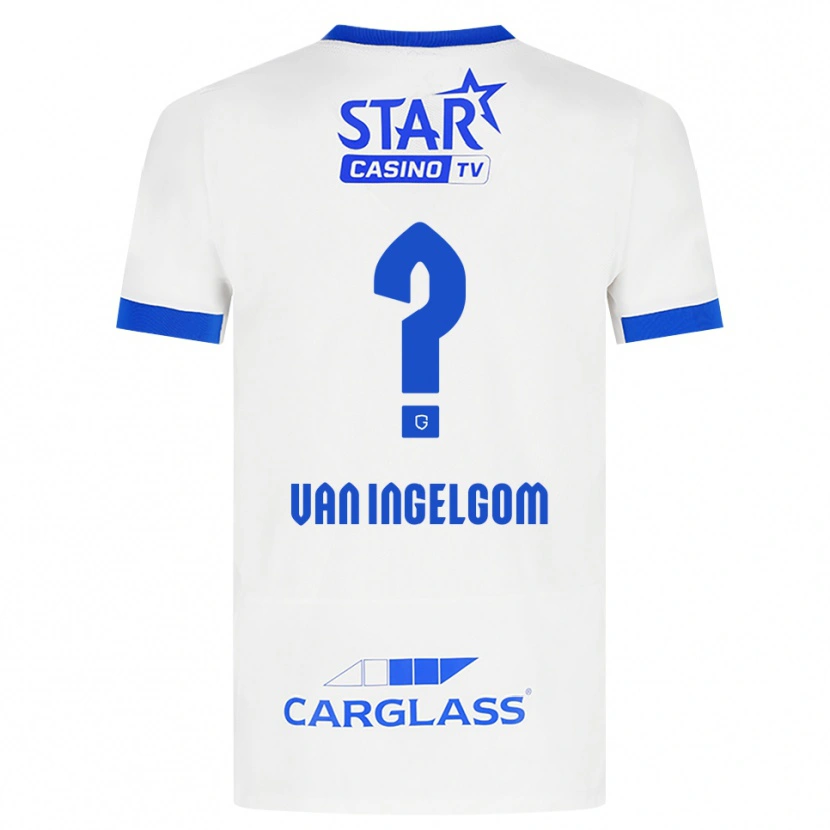 Danxen Dames Tijn Van Ingelgom #0 Wit Blauw Uitshirt Uittenue 2026/27 T-Shirt