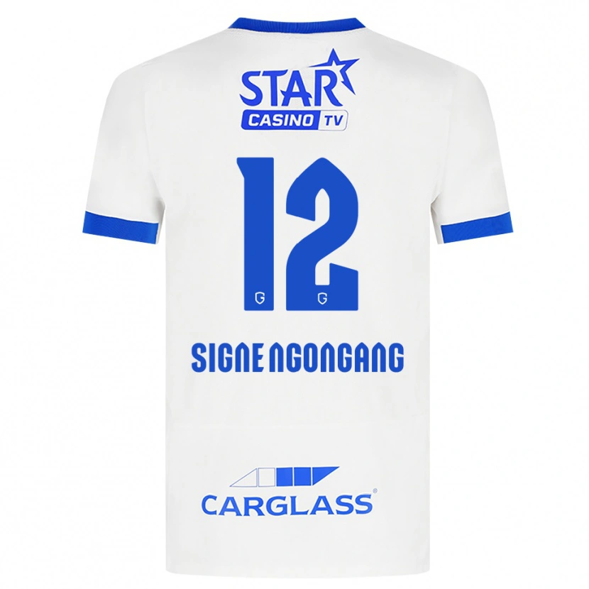 Danxen Dames Yannick Signe Ngongang #12 Wit Blauw Uitshirt Uittenue 2026/27 T-Shirt