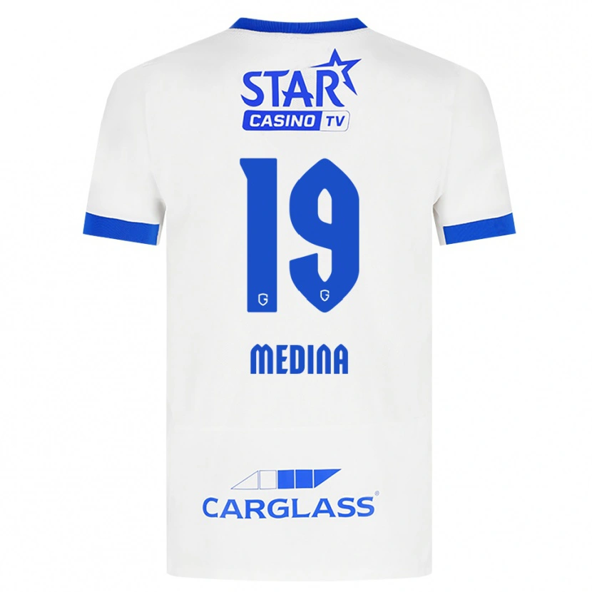 Danxen Dames Yaimar Medina #19 Wit Blauw Uitshirt Uittenue 2026/27 T-Shirt