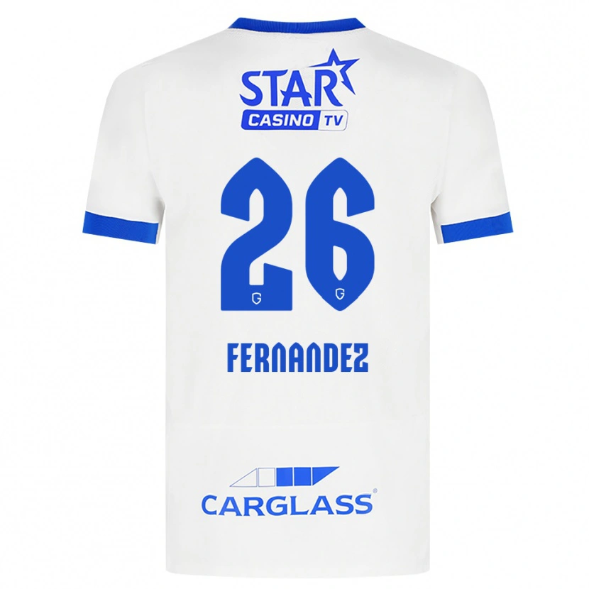 Danxen Dames Elias Gonzalez Fernandez #26 Wit Blauw Uitshirt Uittenue 2026/27 T-Shirt