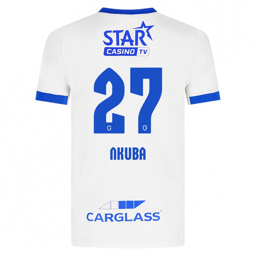 Danxen Dames Ken Nkuba #27 Wit Blauw Uitshirt Uittenue 2026/27 T-Shirt
