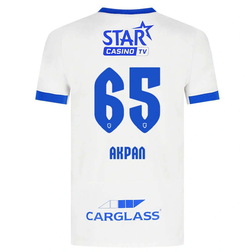 Danxen Dames Christian Akpan #65 Wit Blauw Uitshirt Uittenue 2026/27 T-Shirt
