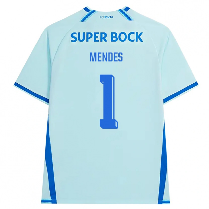 Danxen Dames Francisco Mendes #1 Licht Hemelsblauw Blauw Thuisshirt Derde Tenue 2026/27 T-Shirt
