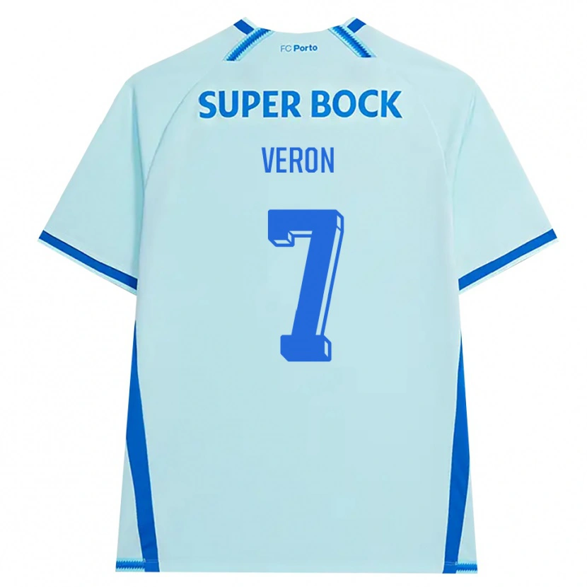 Danxen Dames Gabriel Veron #7 Licht Hemelsblauw Blauw Thuisshirt Derde Tenue 2026/27 T-Shirt