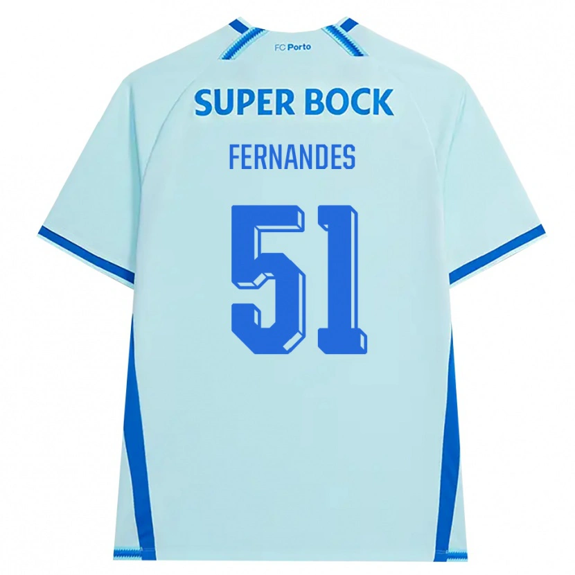 Danxen Dames Diogo Fernandes #51 Licht Hemelsblauw Blauw Thuisshirt Derde Tenue 2026/27 T-Shirt