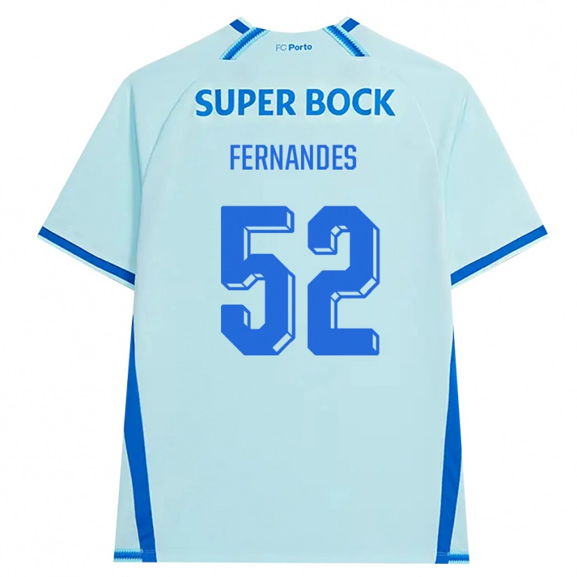 Danxen Dames Martim Fernandes #52 Licht Hemelsblauw Blauw Thuisshirt Derde Tenue 2026/27 T-Shirt