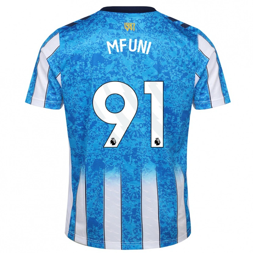Danxen Dames Stephen Mfuni #91 Wit Blauw Oranje Thuisshirt Thuistenue 2026/27 T-Shirt