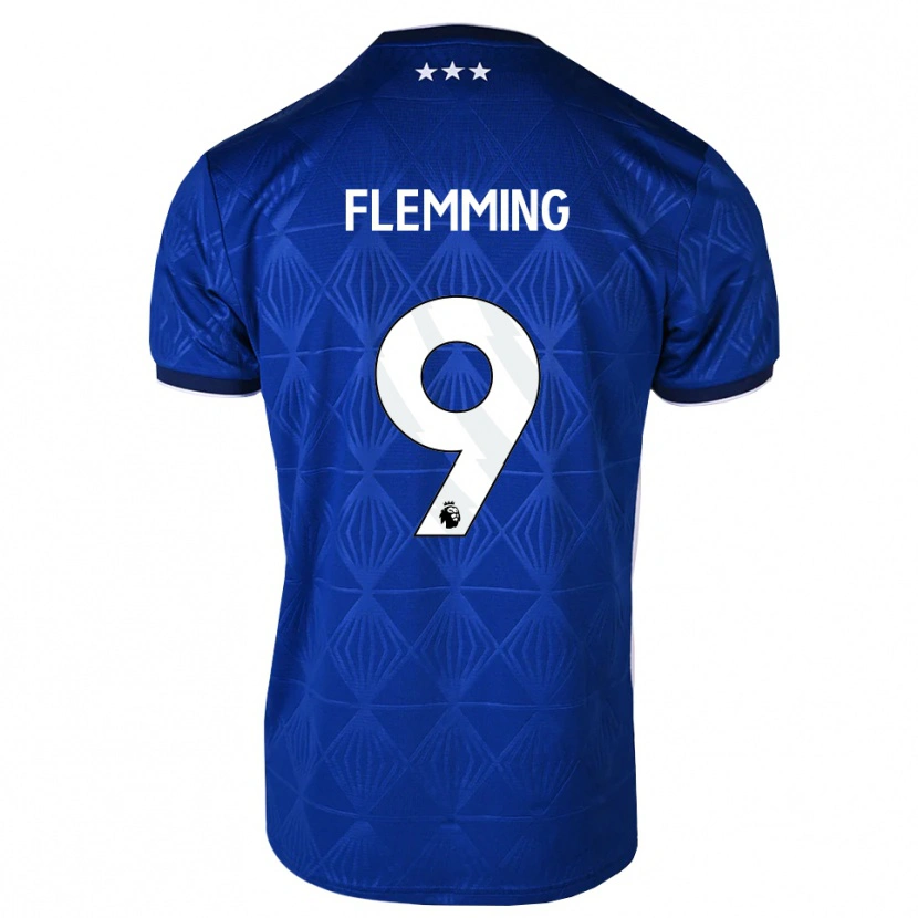 Danxen Dames Zian Flemming #9 Mediumblue Wit Rood Thuisshirt Thuistenue 2026/27 T-Shirt