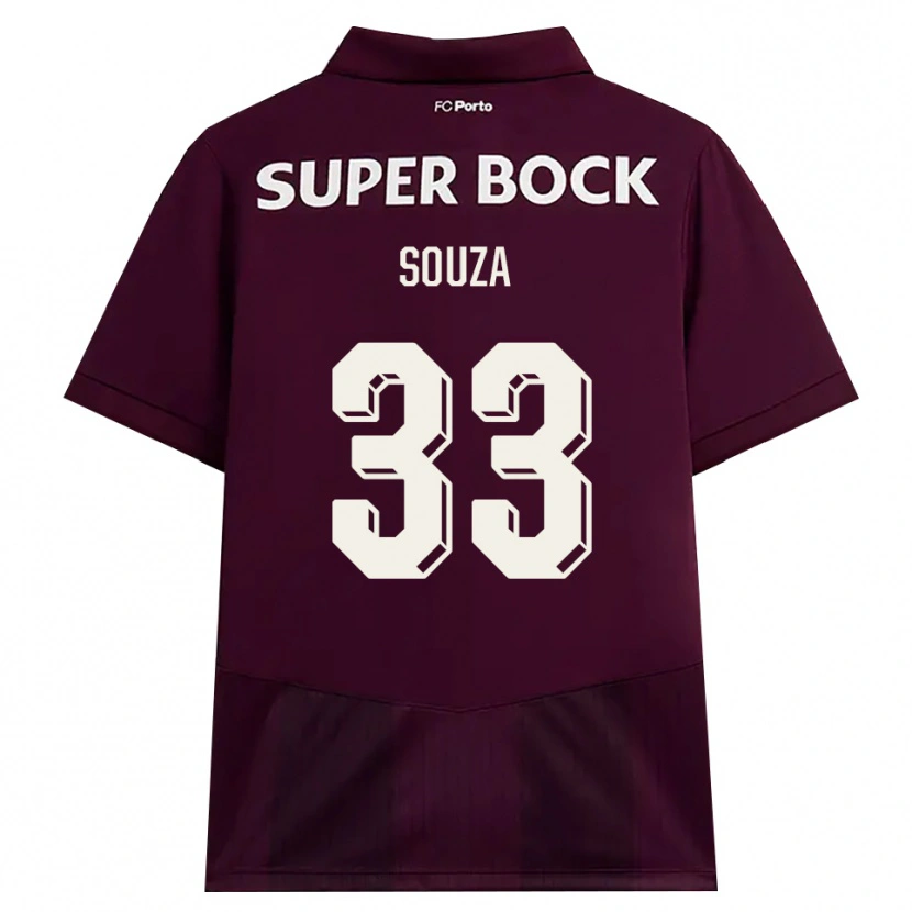 Danxen Dames João Victor De Souza Menezes #33 Bordeauxrood Wit Uitshirt Uittenue 2026/27 T-Shirt