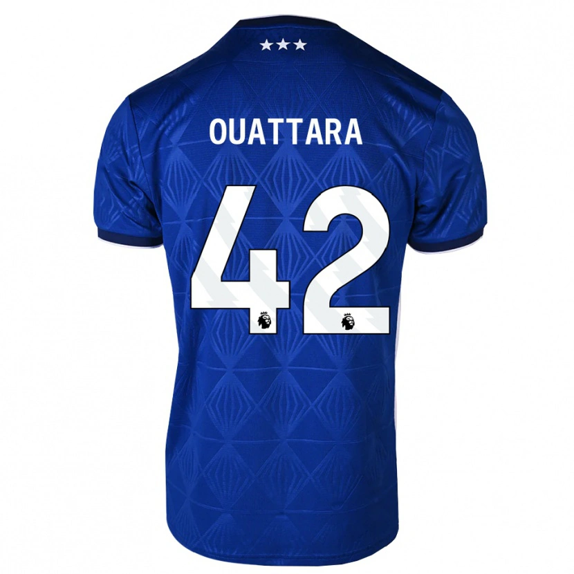 Danxen Dames Abdoul Ouattara #42 Mediumblue Wit Rood Thuisshirt Thuistenue 2026/27 T-Shirt