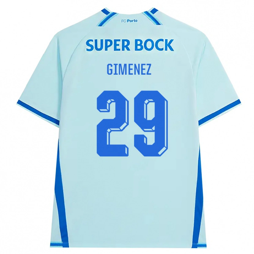 Danxen Dames Santiago Gimenez #29 Licht Hemelsblauw Blauw Thuisshirt Derde Tenue 2026/27 T-Shirt