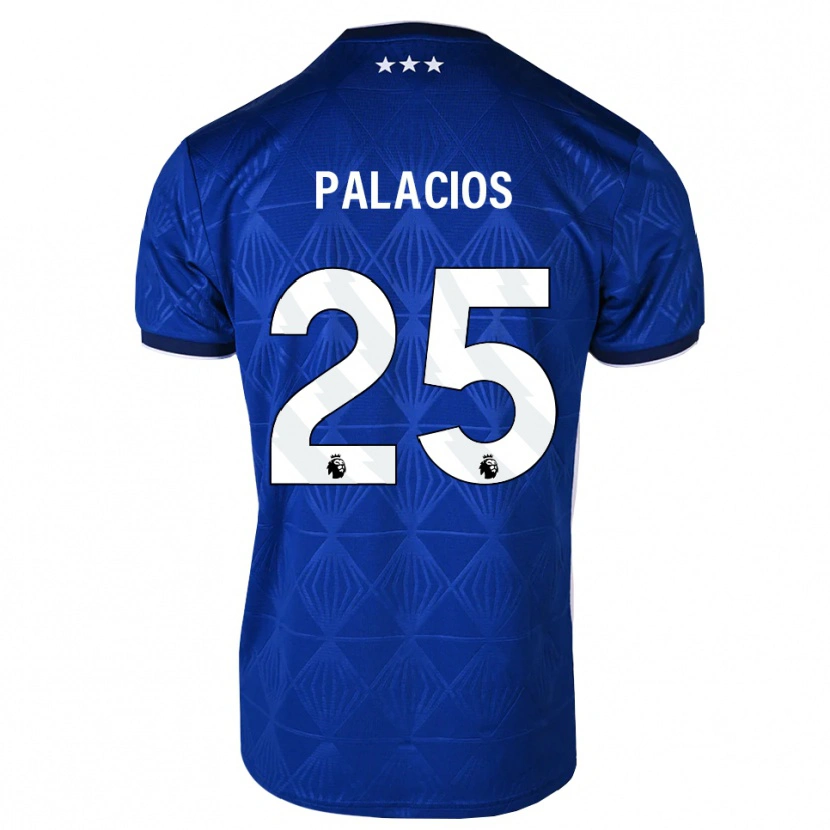 Danxen Dames Exequiel Palacios #25 Mediumblue Wit Rood Thuisshirt Thuistenue 2026/27 T-Shirt