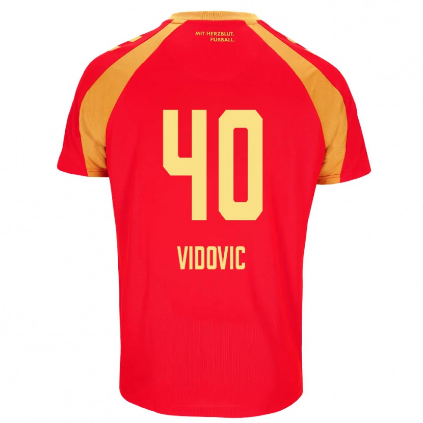 Danxen Dames Gabriel Vidovic #40 Rood Oranje Zwart Uitshirt Uittenue 2026/27 T-Shirt