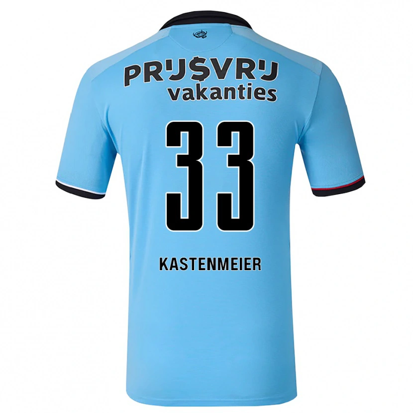 Danxen Dames Florian Kastenmeier #33 Diephemelsblauw Zwart Rood Uitshirt Uittenue 2026/27 T-Shirt