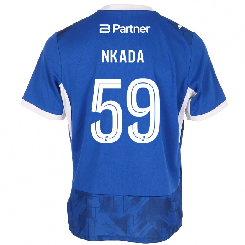 Danxen Dames Timothé Nkada #59 Mediumblue Wit Thuisshirt Thuistenue 2026/27 T-Shirt