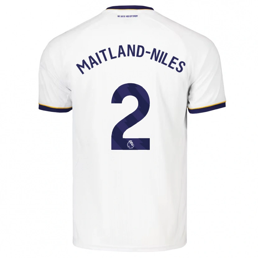 Danxen Kinderen Ainsley Maitland-Niles #2 Middernachtblauw Wit Geel Uitshirt Uittenue 2026/27 T-Shirt