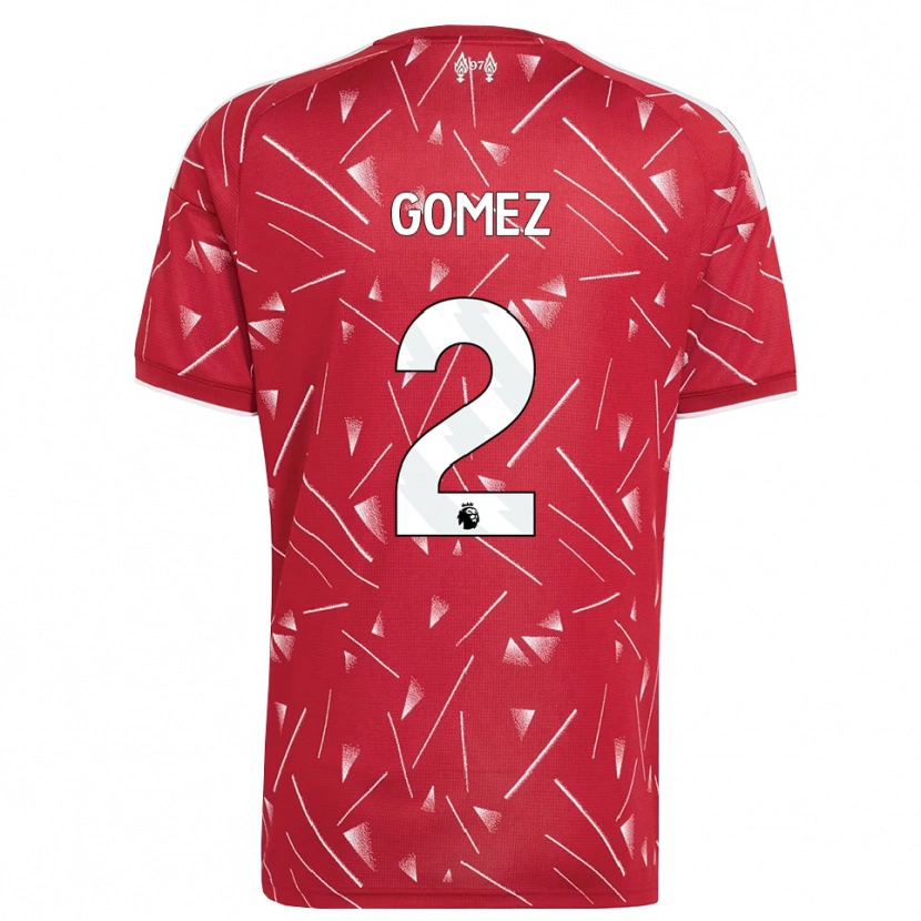 Danxen Kinderen Joe Gomez #2 Wit Rood Thuisshirt Thuistenue 2026/27 T-Shirt