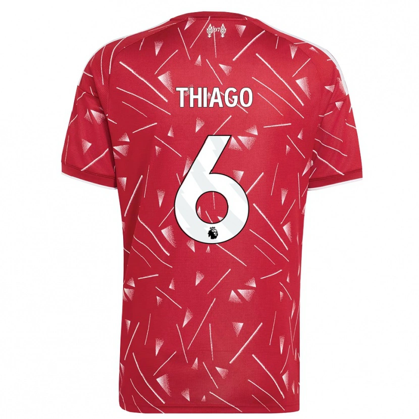 Danxen Kinderen Thiago #6 Wit Rood Thuisshirt Thuistenue 2026/27 T-Shirt