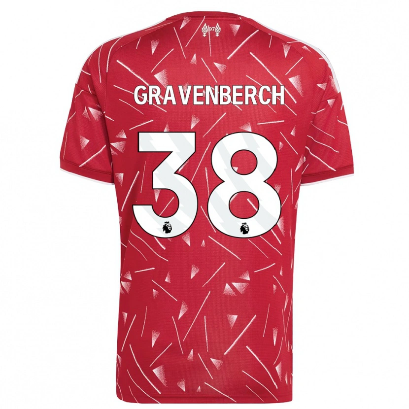 Danxen Kinderen Ryan Gravenberch #38 Wit Rood Thuisshirt Thuistenue 2026/27 T-Shirt