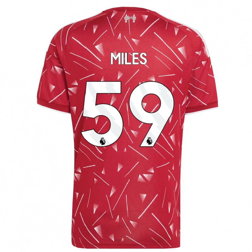 Danxen Kinderen Terence Miles #59 Wit Rood Thuisshirt Thuistenue 2026/27 T-Shirt