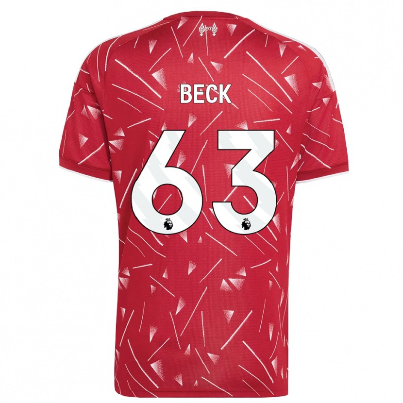 Danxen Kinderen Owen Beck #63 Wit Rood Thuisshirt Thuistenue 2026/27 T-Shirt