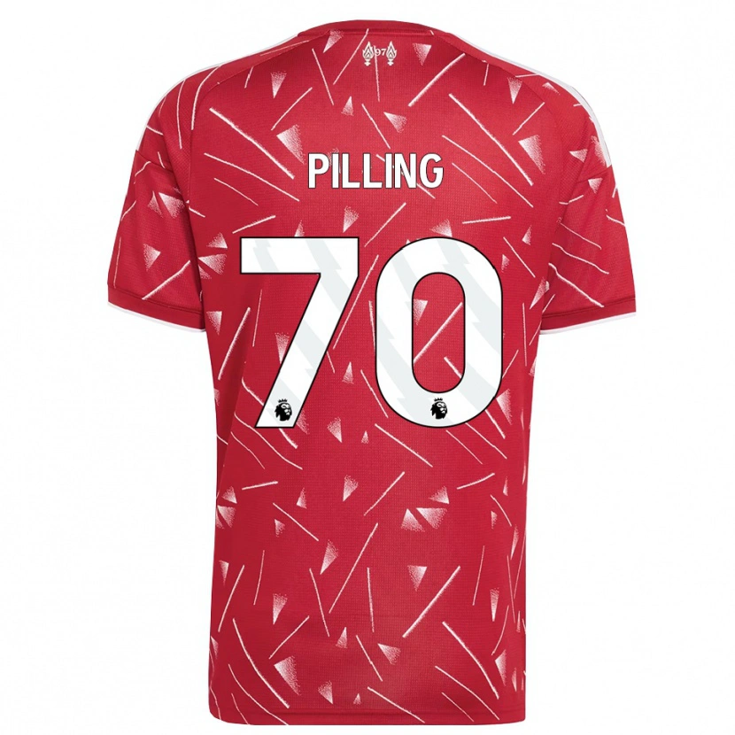 Danxen Kinderen Tommy Pilling #70 Wit Rood Thuisshirt Thuistenue 2026/27 T-Shirt