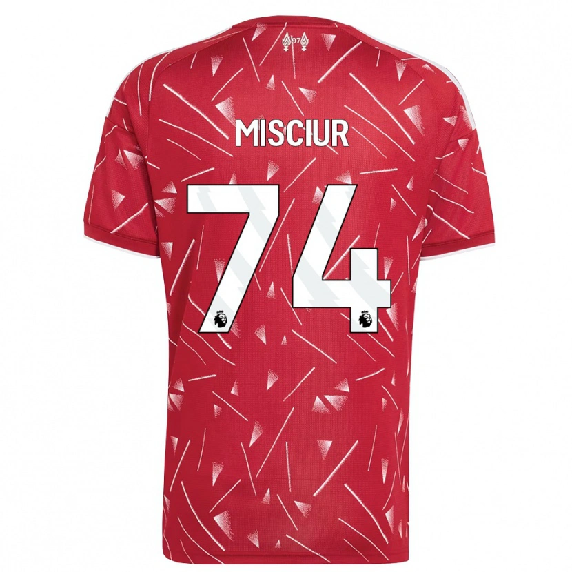 Danxen Kinderen Kornel Misciur #74 Wit Rood Thuisshirt Thuistenue 2026/27 T-Shirt