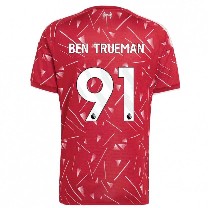Danxen Kinderen Ben Trueman #91 Wit Rood Thuisshirt Thuistenue 2026/27 T-Shirt
