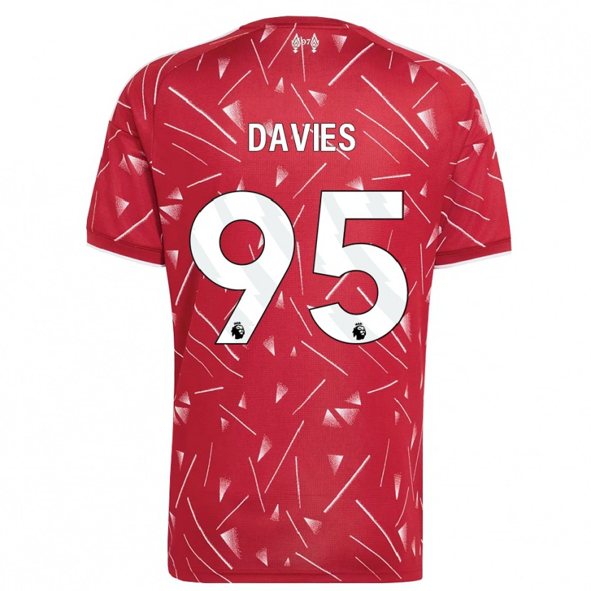 Danxen Kinderen Harvey Davies #95 Wit Rood Thuisshirt Thuistenue 2026/27 T-Shirt