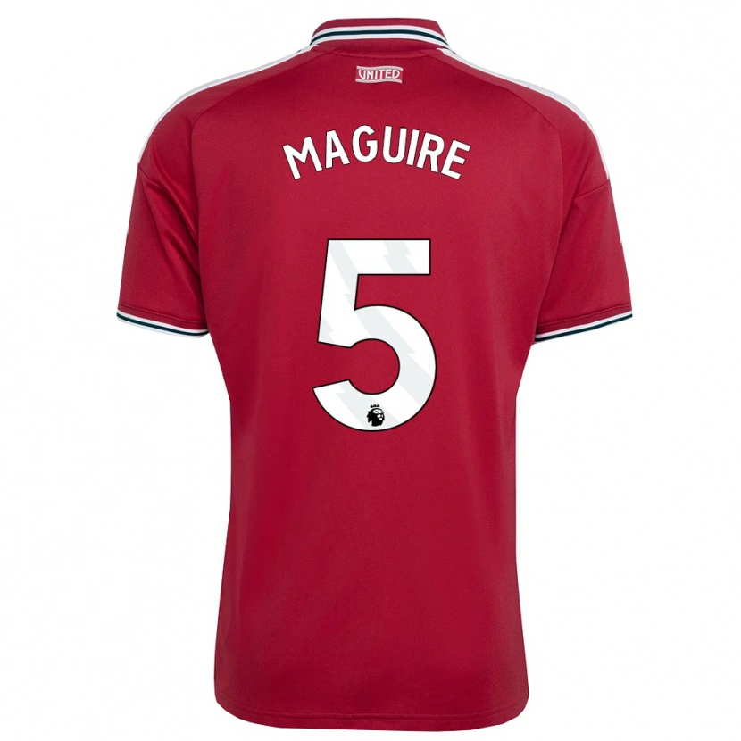 Danxen Kinderen Harry Maguire #5 Rood Geel Wit Thuisshirt Thuistenue 2026/27 T-Shirt