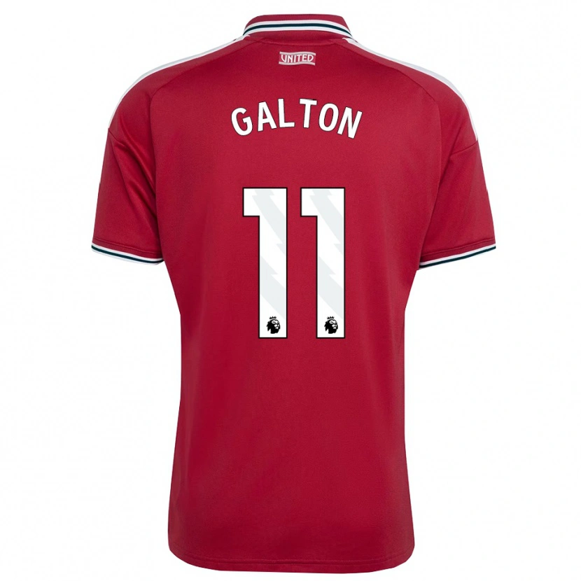 Danxen Kinderen Leah Galton #11 Rood Geel Wit Thuisshirt Thuistenue 2026/27 T-Shirt
