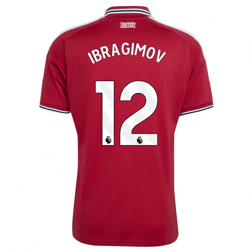 Danxen Kinderen Gazi Ibragimov #12 Rood Geel Wit Thuisshirt Thuistenue 2026/27 T-Shirt
