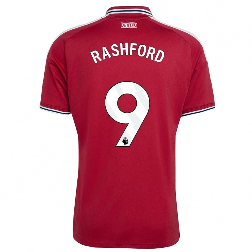 Danxen Kinderen Marcus Rashford #9 Rood Geel Wit Thuisshirt Thuistenue 2026/27 T-Shirt