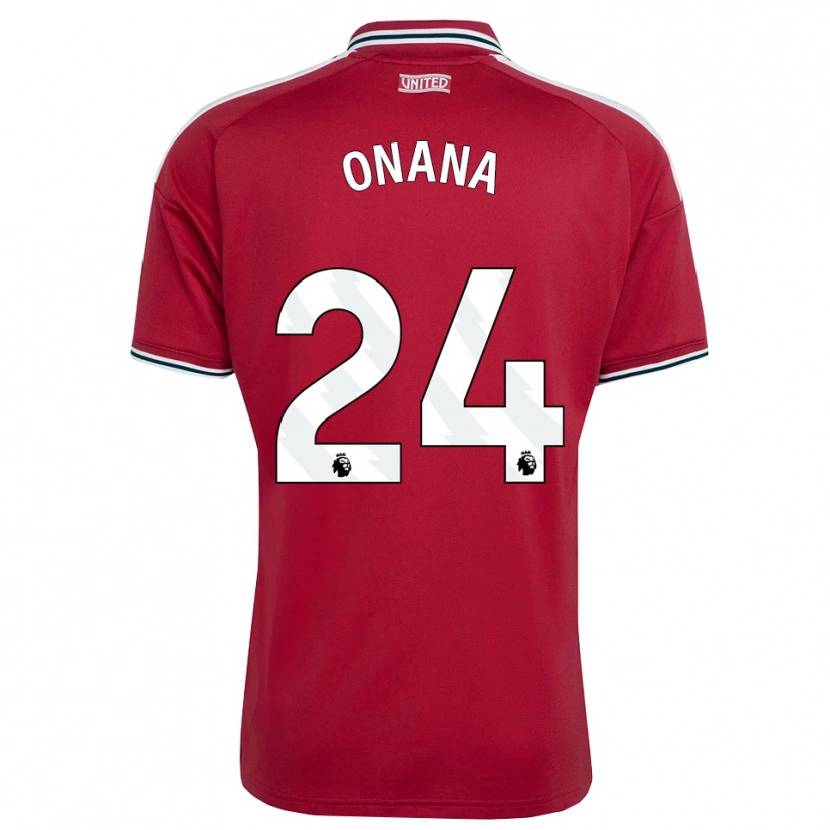 Danxen Kinderen Andre Onana #24 Rood Geel Wit Thuisshirt Thuistenue 2026/27 T-Shirt