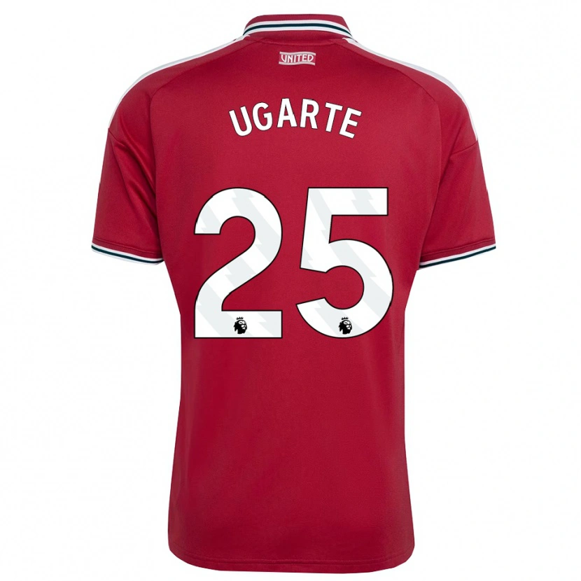 Danxen Kinderen Manuel Ugarte #25 Rood Geel Wit Thuisshirt Thuistenue 2026/27 T-Shirt