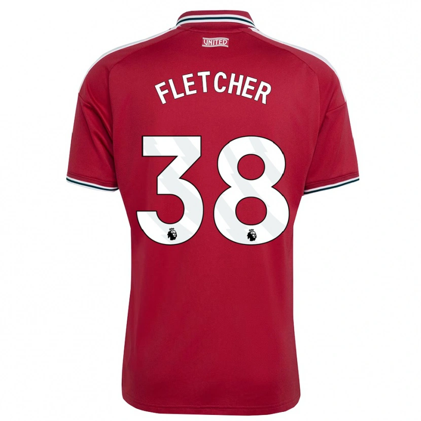 Danxen Kinderen Jack Fletcher #38 Rood Geel Wit Thuisshirt Thuistenue 2026/27 T-Shirt