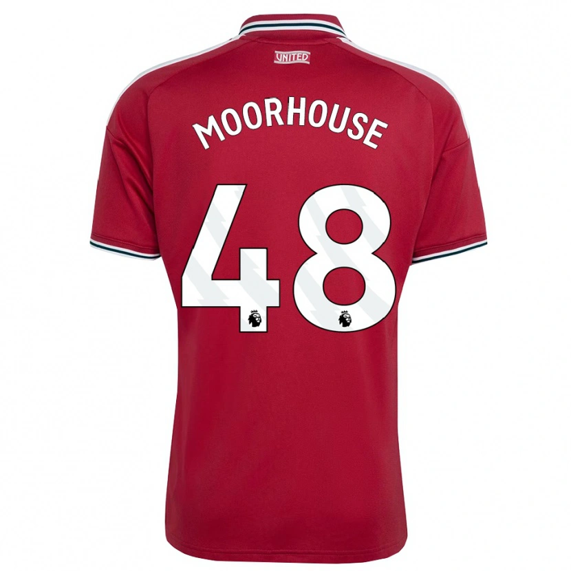 Danxen Kinderen Jack Moorhouse #48 Rood Geel Wit Thuisshirt Thuistenue 2026/27 T-Shirt