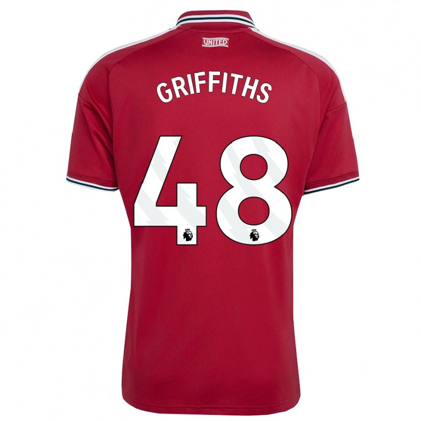 Danxen Kinderen Mared Griffiths #48 Rood Geel Wit Thuisshirt Thuistenue 2026/27 T-Shirt