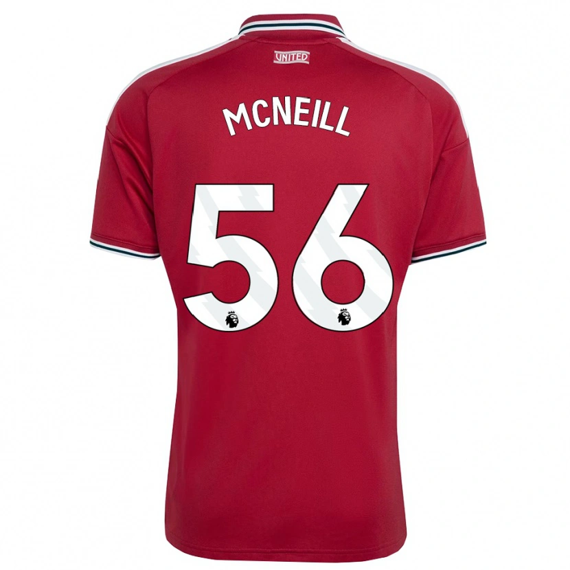 Danxen Kinderen Charlie Mcneill #56 Rood Geel Wit Thuisshirt Thuistenue 2026/27 T-Shirt