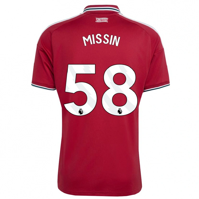 Danxen Kinderen Ashton Missin #58 Rood Geel Wit Thuisshirt Thuistenue 2026/27 T-Shirt