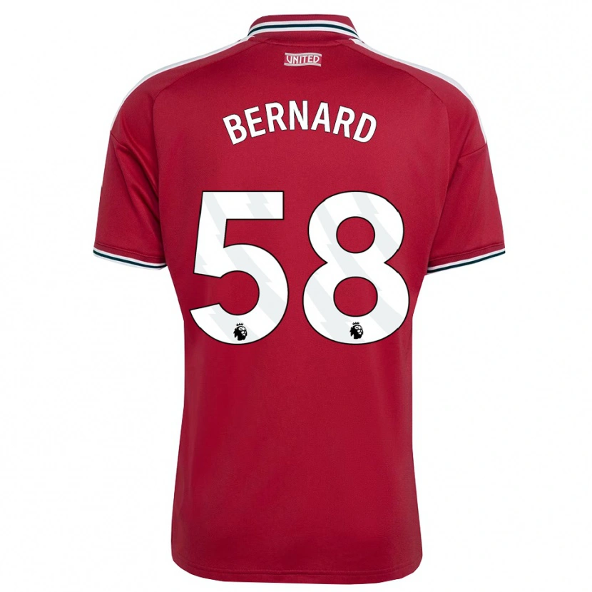 Danxen Kinderen Bernard #58 Rood Geel Wit Thuisshirt Thuistenue 2026/27 T-Shirt