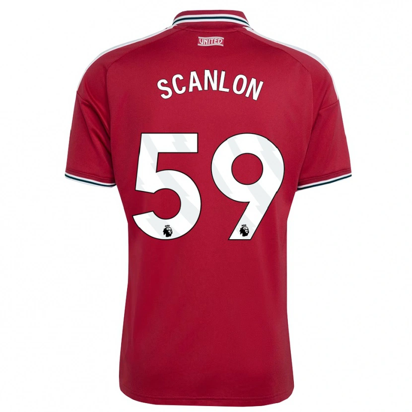 Danxen Kinderen James Scanlon #59 Rood Geel Wit Thuisshirt Thuistenue 2026/27 T-Shirt