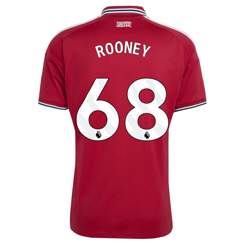 Danxen Kinderen Kai Rooney #68 Rood Geel Wit Thuisshirt Thuistenue 2026/27 T-Shirt